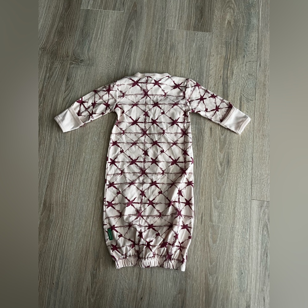 NWT Parade Baby Sleeping Gown Organic Cotton Pink Tie Dye - Size 3-6 months - Picture 4 of 7
